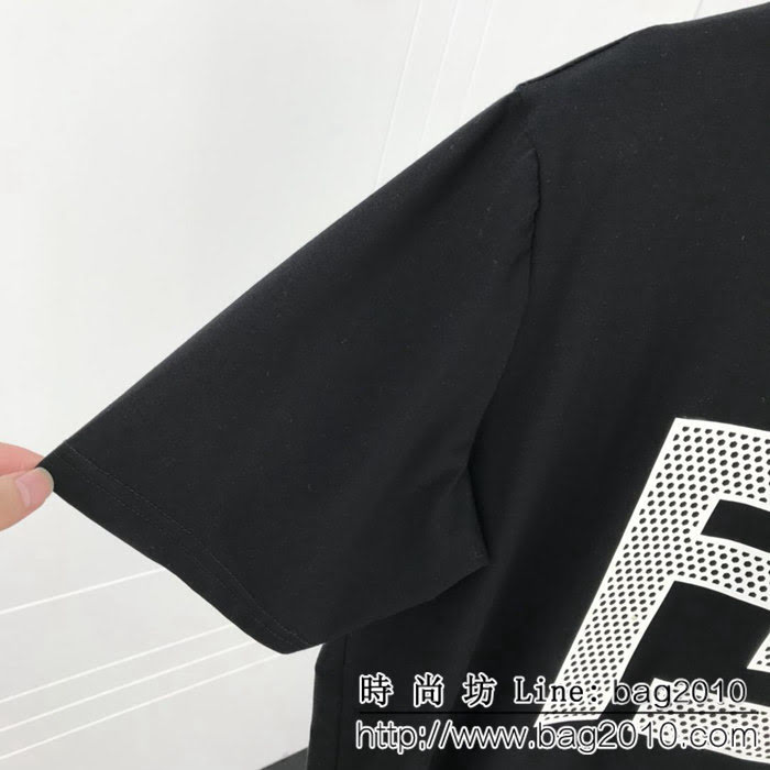 FENDI芬迪 19早春新款 雙F字母 雙股絲光棉短袖 男女同款 ydi1584